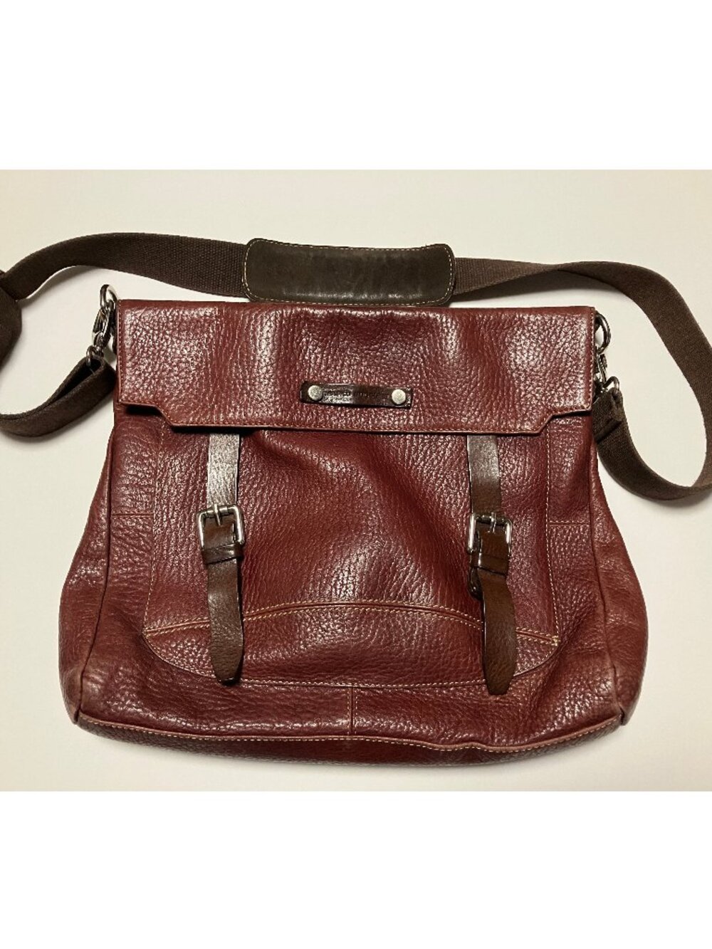 Marco Buggiani Purse, Italian Leather, Maroon/Burgundy, Large - Picture 3 of 13